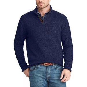 Chaps Men's XXL Navy Sweater Quarter Zip